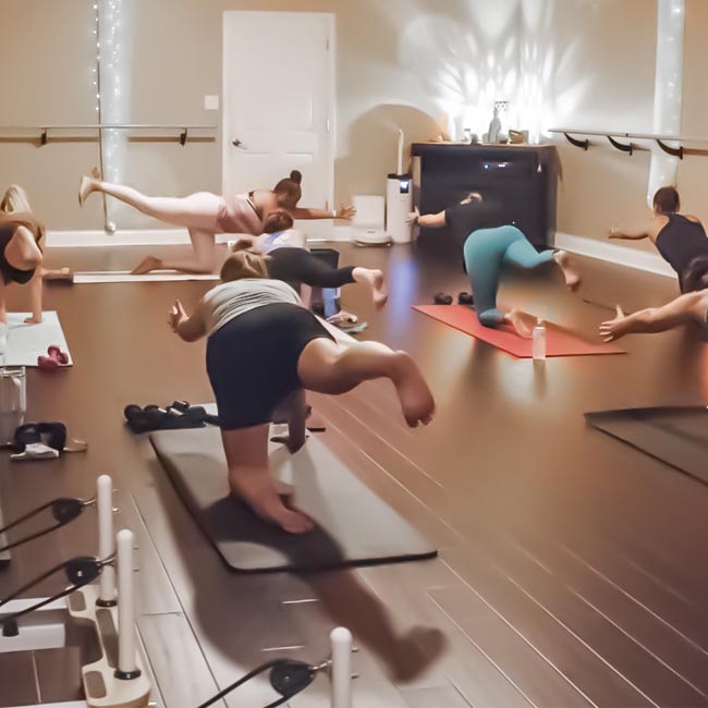 Restorative movement class focused on relaxation and mindful recovery